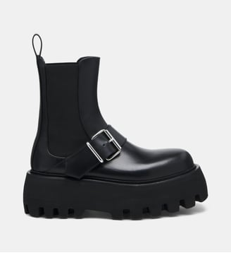 Bottines chelsea en cuir signature - McQueen - Noir