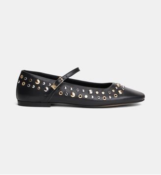 Ballerines Maryjane à studs - Tommy Hilfiger - Noir et doré
