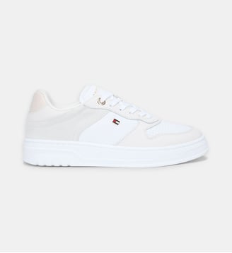 Baskets basses signature - Tommy Hilfiger - Blanc et gris