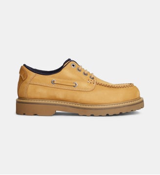 Chaussures bateau en cuir - Tommy Hilfiger - Beige foncé