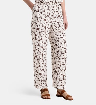 Pantalon Caprice Cao large fluide - Galeries Lafayette - Blanc et marron