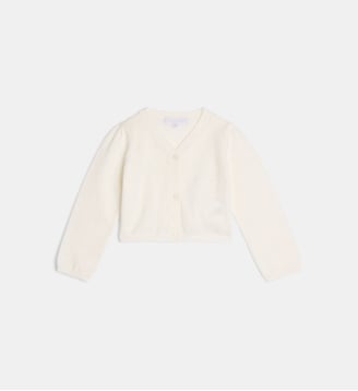 Gilet Molane en maille de coton bio ajourée - Cadet Rousselle - Blanc