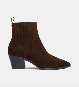 Bottines santiags en daim - Santoni - Marron
