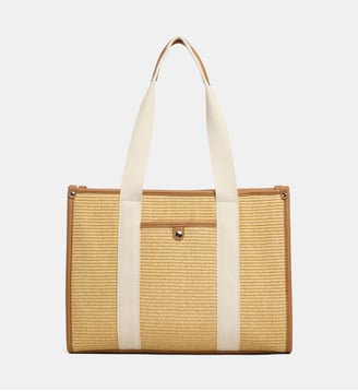 Sac cabas Teddy panier - Galeries Lafayette - Camel naturel