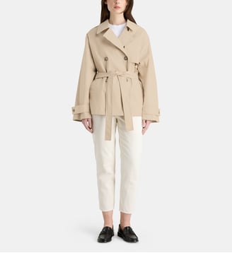Trench mi-long femme en coton mélangé - Calvin Klein - Beige