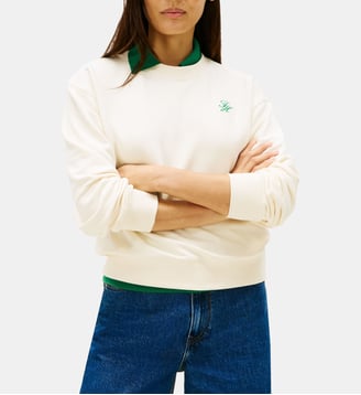 Sweat en coton signature - Tommy Hilfiger - Blanc