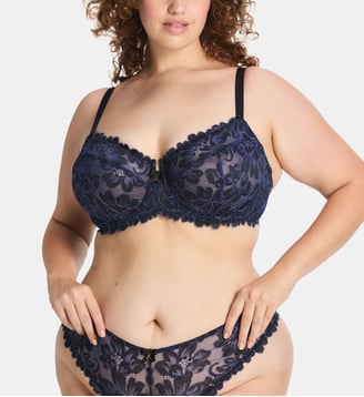 Soutien-gorge Floral Lace armatures motif fleuri - Savage x Fenty - Bleu nuit