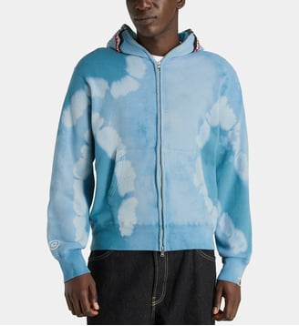 Sweat à capuche Shark en coton zippé - A BATHING APE ® - Bleu