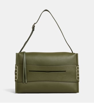Sac à main messenger Loafer cuir - JW Anderson - Kaki