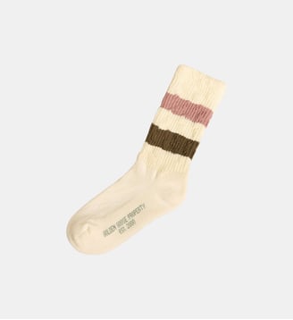 Chaussettes classiques signature en coton mélangé - Golden Goose - Kaki et rose