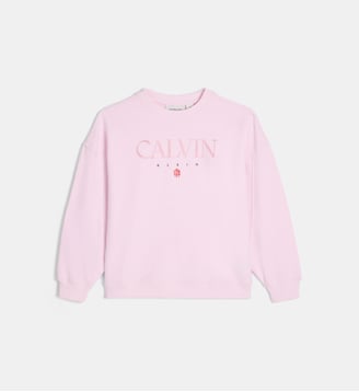 Sweat molletonné - Calvin Klein - Rose poudré