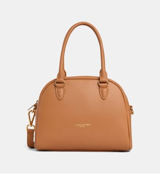 Sac bowling zippé cuir grainé - Lancaster - Sable