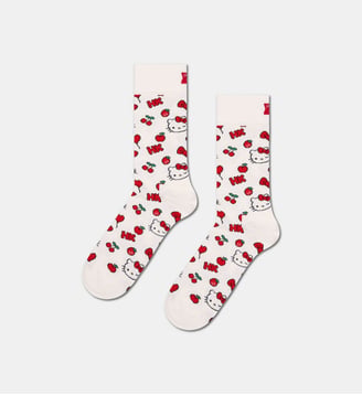 Chaussettes hautes Hello Kitty Cherry en coton mélangé - Happy Socks - White