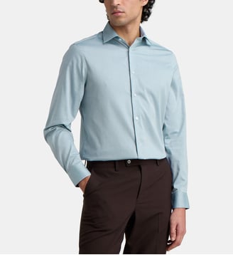 Chemise slim en coton - Calvin Klein - Bleu clair