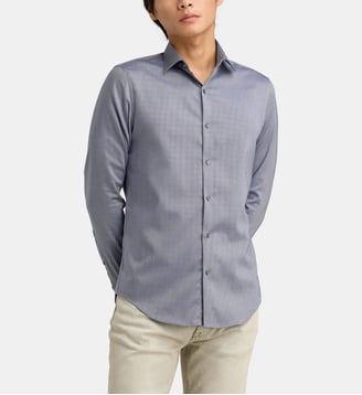 Chemise ajustée en coton - Calvin Klein - Navy