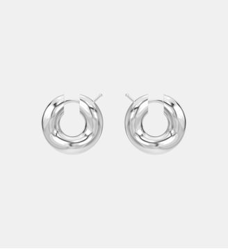 Boucles d'oreille créoles en argent rodhié - Charlotte Chesnais - Argent