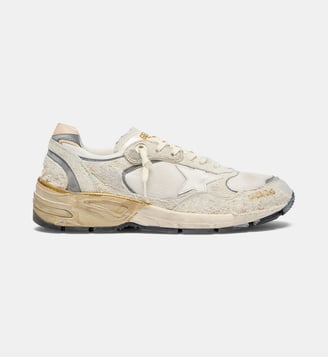 Baskets basses Running Dad - Golden Goose - Beige et argent
