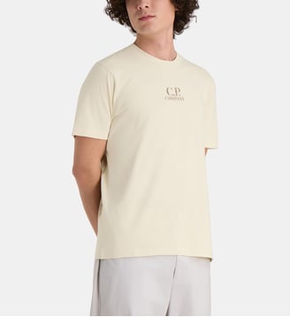 T-shirt droit jersey coton - C.P. Company - Écru