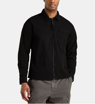 Surchemise Organic Gabardine lens coton - C.P. Company - Noir