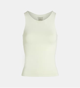 Débardeur slim Smooth avec soutien-gorge intégré  - Organic Basics - Vert pâle
