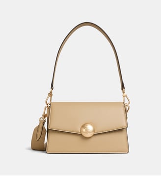 Sac pochette à bandoulière Tennis Bliss cuir - Lacoste - Marron clair