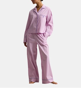 Ensemble de pyjama rayé en coton - Polo Ralph Lauren - Violet