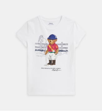 T-shirt droit signature en coton - Polo Ralph Lauren - Blanc