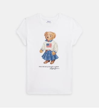 T-shirt droit signature en coton - Polo Ralph Lauren - Blanc