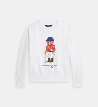 Sweat droit signature en coton mélangé - Polo Ralph Lauren - Blanc