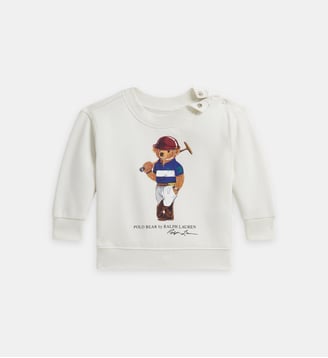 Sweat droit signature en coton mélangé - Polo Ralph Lauren - Blanc