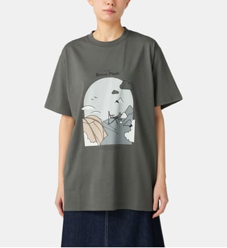 T-shirt imprimé ample - Snowpeak - Grey