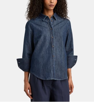 Chemise droite Nouba en coton - Jodhpur - Bleu foncé
