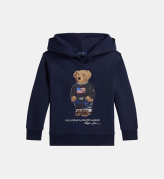 Sweat droit signature en coton mélangé - Polo Ralph Lauren - Marine