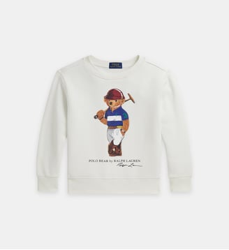 Sweat droit signature en coton mélangé - Polo Ralph Lauren - Blanc