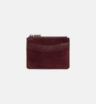 Porte-cartes Rolae XS cuir - Mila Louise - Bordeaux foncé