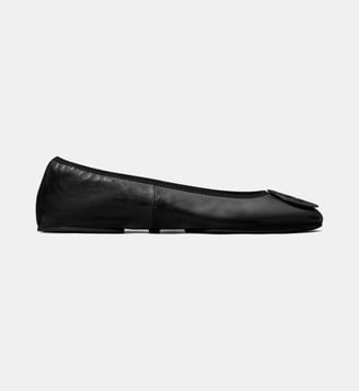 Ballerines Reva Travel en cuir - Tory Burch - Noir