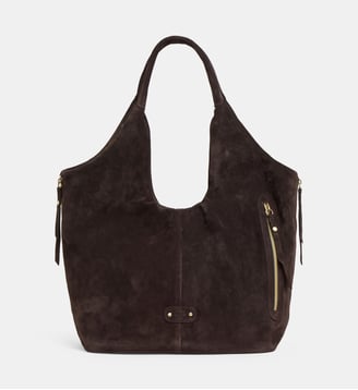Sac hobo Philae suède - Mila Louise - Brun