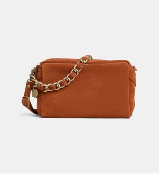 Sac caméra Mama V en croûte de cuir - Mila Louise - Tan