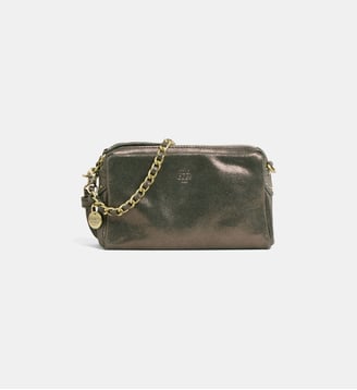 Sac caméra Mama XS en cuir - Mila Louise - Noir vert foncé