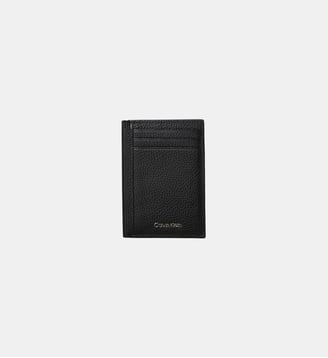 Porte-cartes grainé signature - Calvin Klein - Noir