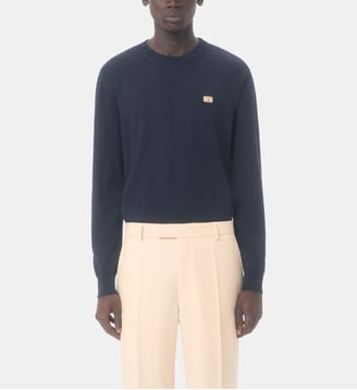 Pull ajusté en laine signature - Valentino Garavani - Navy