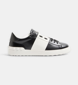Baskets basses en cuir - Valentino Garavani - Noir et blanc