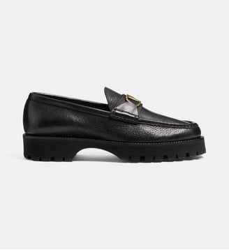 Mocassins Vlogo en cuir - Valentino Garavani - Noir