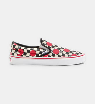 Baskets basses slippers Valentino Garavani x Vans à motif - Valentino Garavani - Blanc et rouge
