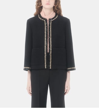 Veste droite en Tweed Canestrello - Valentino Garavani - Noir