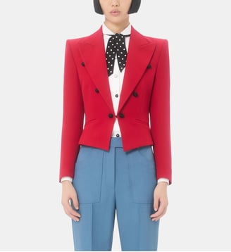 Veste droite en laine - Valentino Garavani - Rouge