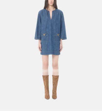 Robe courte en denim - Valentino Garavani - Denim