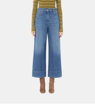 Pantalon en denim ample - Valentino Garavani - Denim