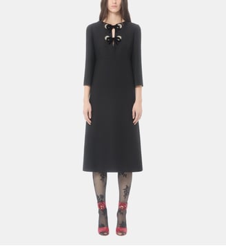 Robe droite mi-longue détails nœuds - Valentino Garavani - Noir