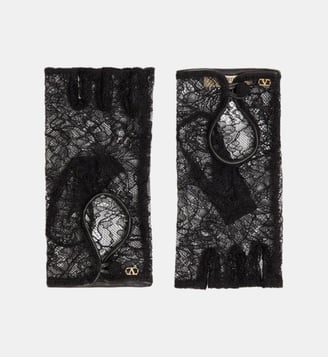 Mitaines en dentelle - Valentino Garavani - Noir